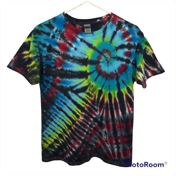 Gildan Other - 🍭KIDZ Tie-Dye T-Shirt | Black & Blue | Large